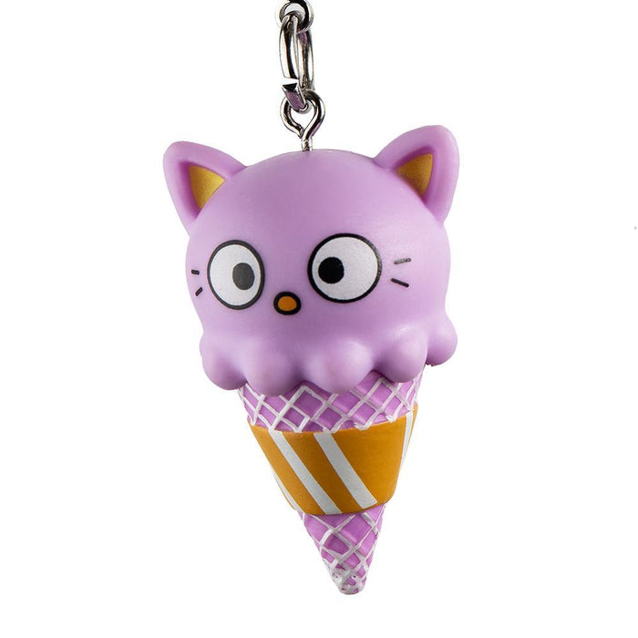 Sanrio Hello Ice Cream Cone Keychain by Kidrobot, vinyl keychain featuring a cute ice cream cone design, single blind box package