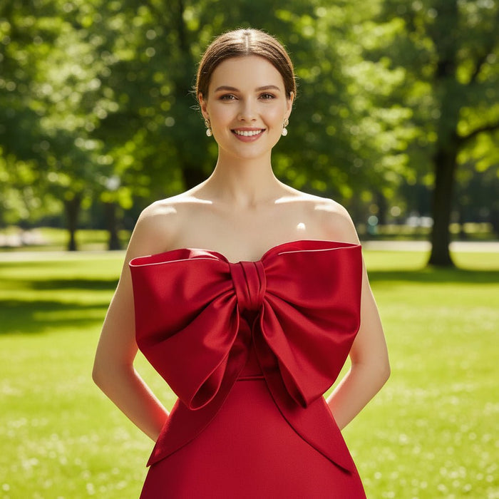High Low Satin Formal Prom Party Dress Wedding Guest Gown - Rosymae