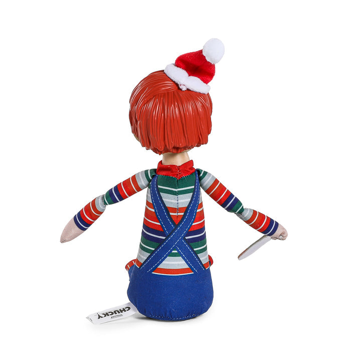 Soft plush of Chucky from Holiday Horribles, 8-inch Roto Phunny plush toy featuring detailed stitching and festive holiday design.