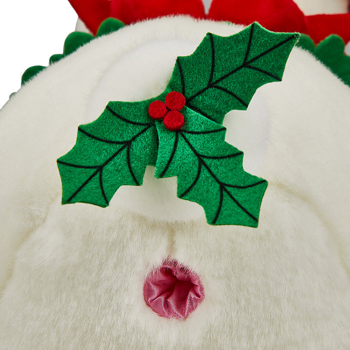 Labbit plush holiday wreath with festive "Fa La La" design, 14-inch soft plush toy by Kidrobot and Frank Kozik.