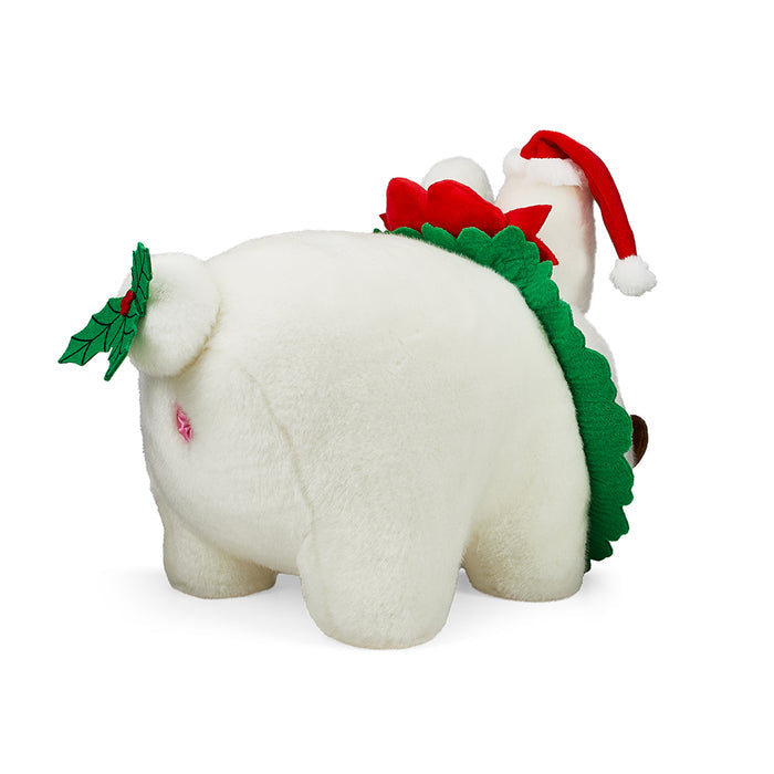 14-inch Labbit plush holiday wreath featuring a festive Fa La La design by Kidrobot and Frank Kozik.