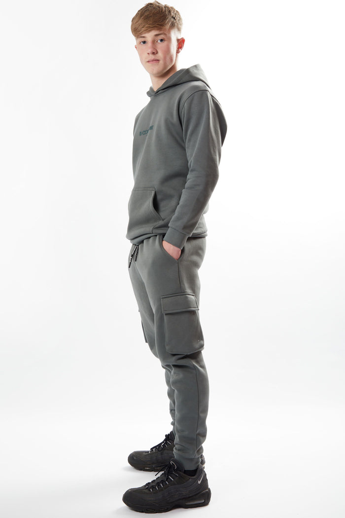 Holmdale Boys Fleece Tracksuit - Gun Metal
