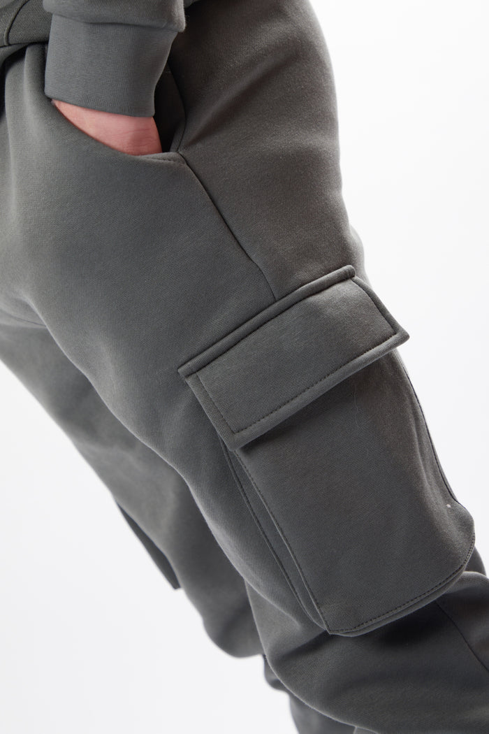 Holmdale Boys Fleece Tracksuit - Gun Metal