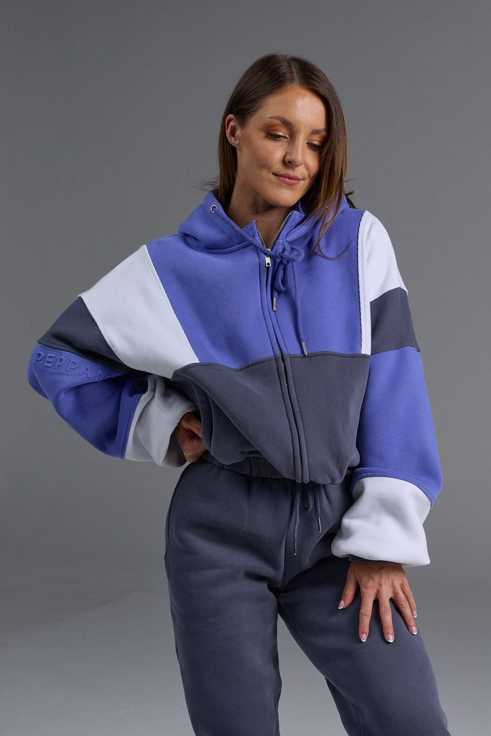 Hooded Icon Rib Fleece - Violet Storm