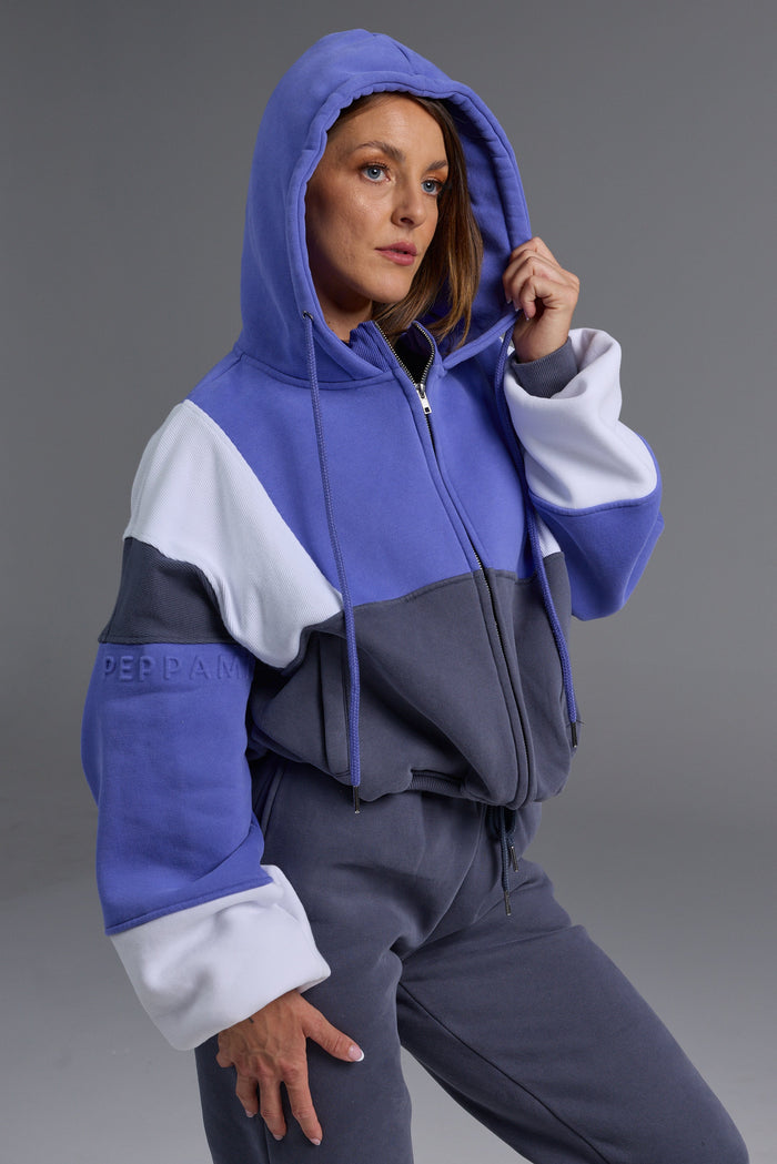 Hooded Icon Rib Fleece - Violet Storm