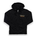 zip up hoodie-black-front tour 2023 eagles hotel california-back hotel california building tour 2023