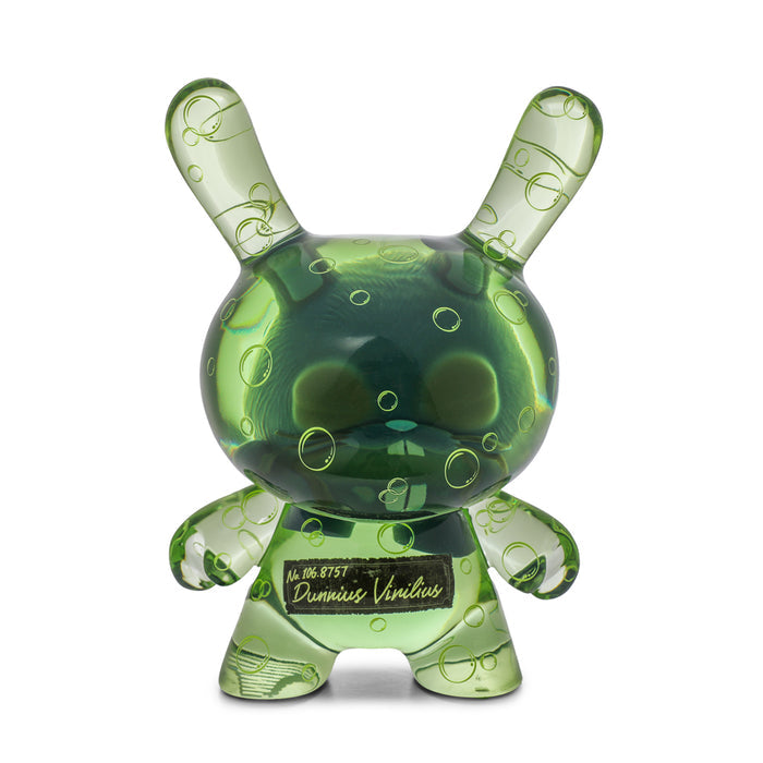 Limited edition 8-inch glow-in-the-dark resin Infected Specimen Dunny art figure by Dunny, with detailed textures and vibrant colors.