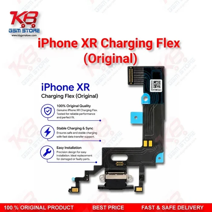 iPhone XR Charging Flex Cable Original – Lightning Port Assembly with Microphone