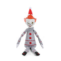 IT (2017) Holiday Horribles Pennywise 8-inch Roto Phunny plush toy, featuring Pennywise's clown face and festive holiday attire.
