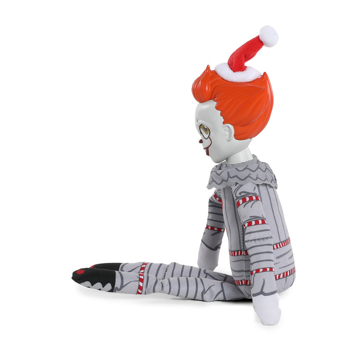 IT Pennywise holiday plush toy, 8-inch Roto Phunny plush depicting the creepy clown from the 2017 horror film.