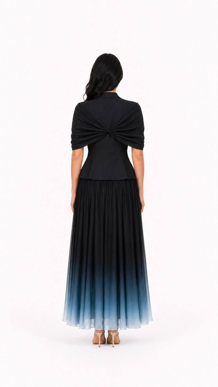 Ivory Ombre Chiffon Two-Piece Set – LUNA