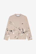 ETUDES STUDIO JACQUARD LONG SLEEVE T-SHIRT SPLASH BEIGE 1