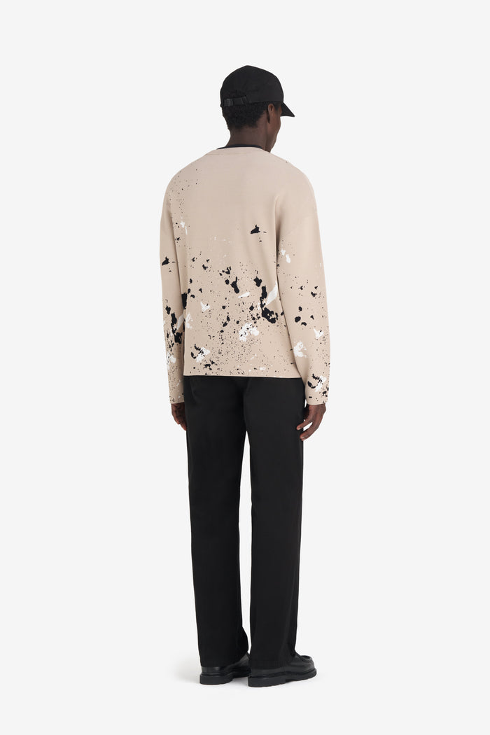 ETUDES STUDIO JACQUARD LONG SLEEVE T-SHIRT SPLASH BEIGE 4
