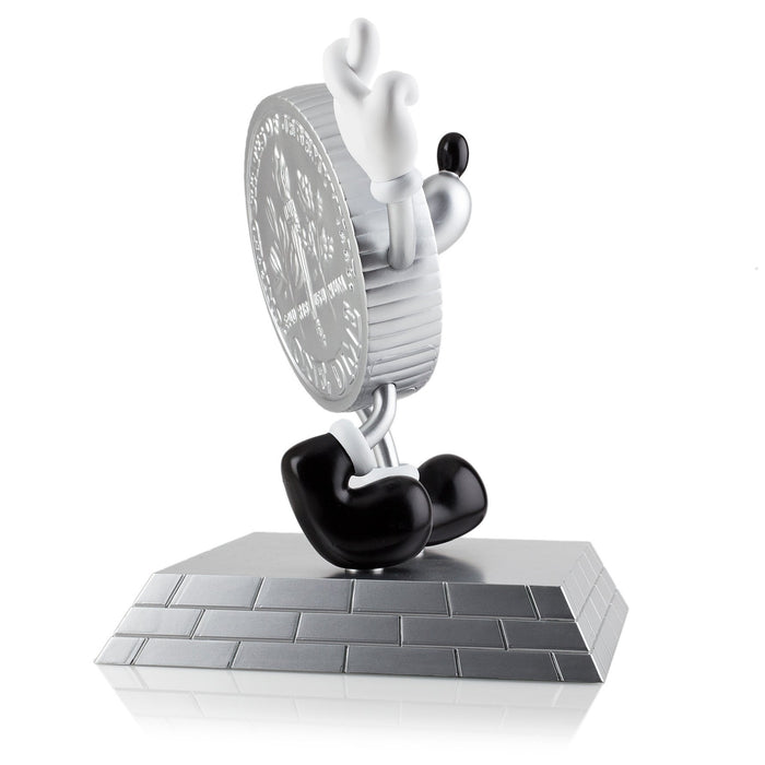 Jeremyville Lucky Money Coin vinyl art toy bank, quirky collectible figure with a colorful design and coin slot on top.