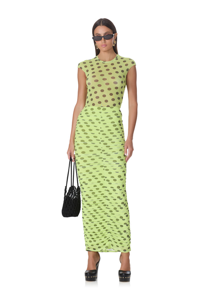 Josie Skirt - Wild Lime Dot