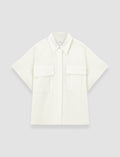 White Justo Poplin Cotton Shirt - Joseph