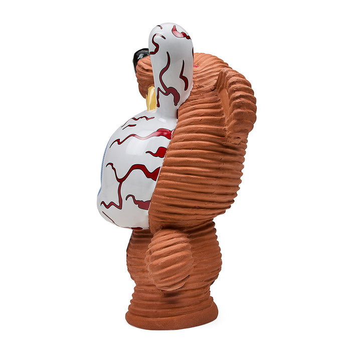 8-inch Keep Watch Chia Dunny figure by Mishka with bloodshot eyes, featuring a unique toy-style Chia Pet design and detailed sculpting.