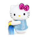 Sanrio Kidrobot Hello Kitty Aquarius Zodiac Medium Plush in blue with starry details, soft and cuddly for collectors.