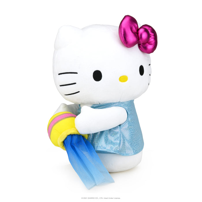 Sanrio Kidrobot Hello Kitty Zodiac Aquarius plush toy, medium size, soft and cuddly plush with Aquarius-themed design.