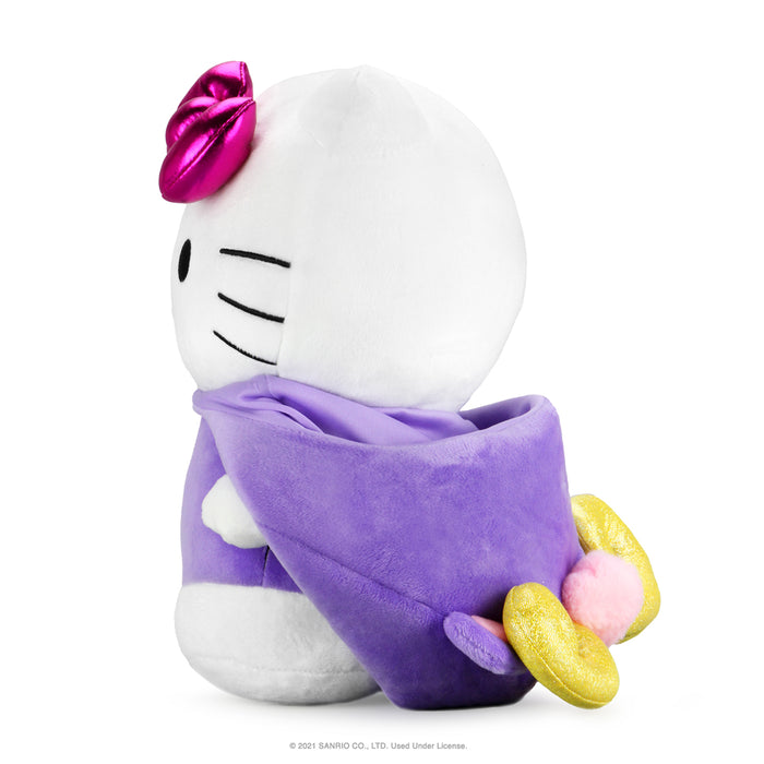 Sanrio Kidrobot Hello Kitty Zodiac Medium Plush Aries Edition showing a soft plush toy with Aries-themed details and bright colors.