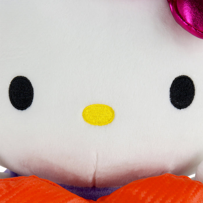 Sanrio Kidrobot Hello Kitty Zodiac Medium Plush in Cancer edition, soft pink plush toy featuring Hello Kitty with zodiac Cancer symbols.