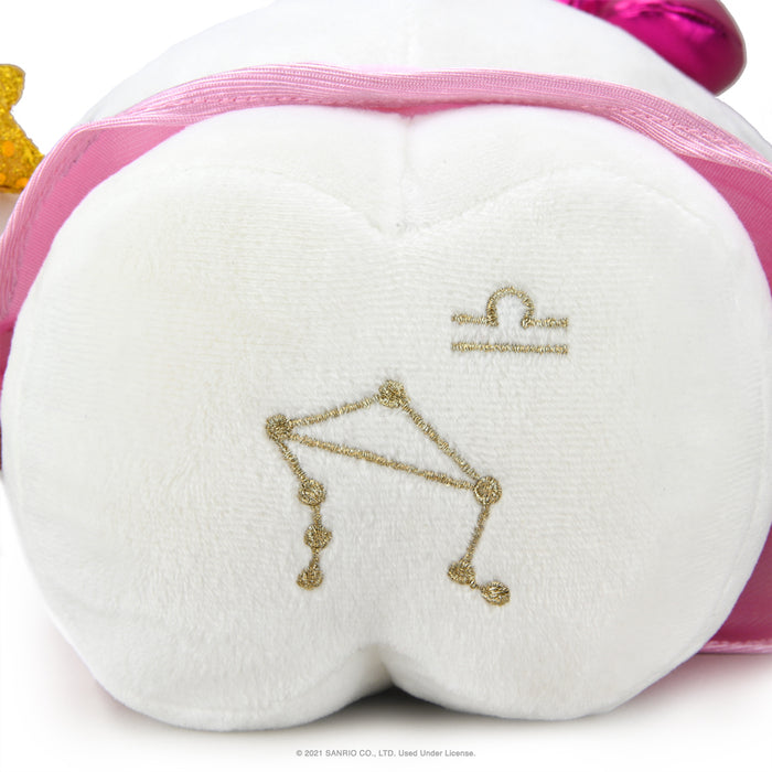 Sanrio Kidrobot Hello Kitty Zodiac Libra plush toy, medium size with detailed Libra zodiac design and soft plush texture.