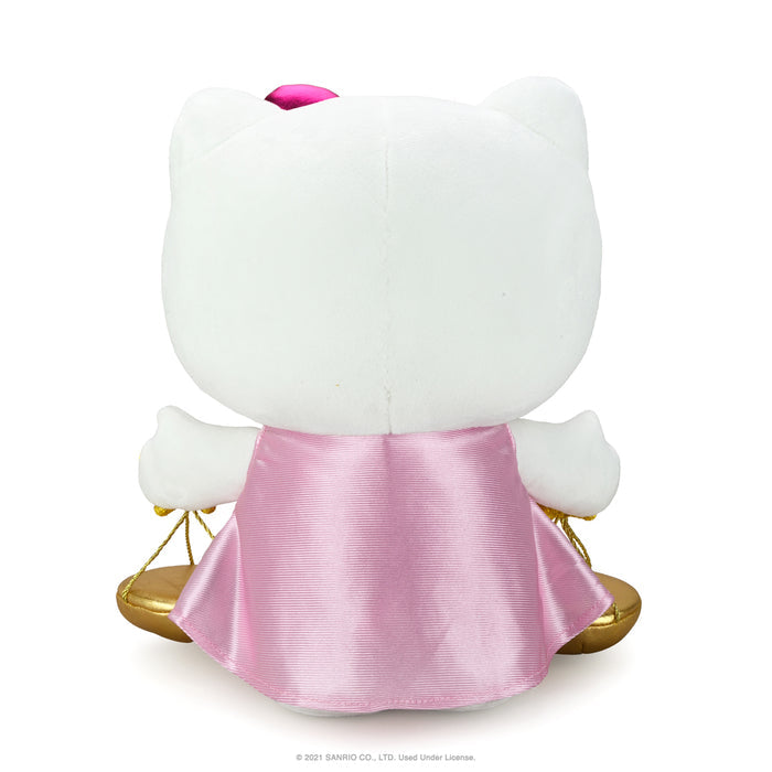 Sanrio Kidrobot Hello Kitty Zodiac Libra plush toy, medium size with Libra-themed design and soft plush fabric.