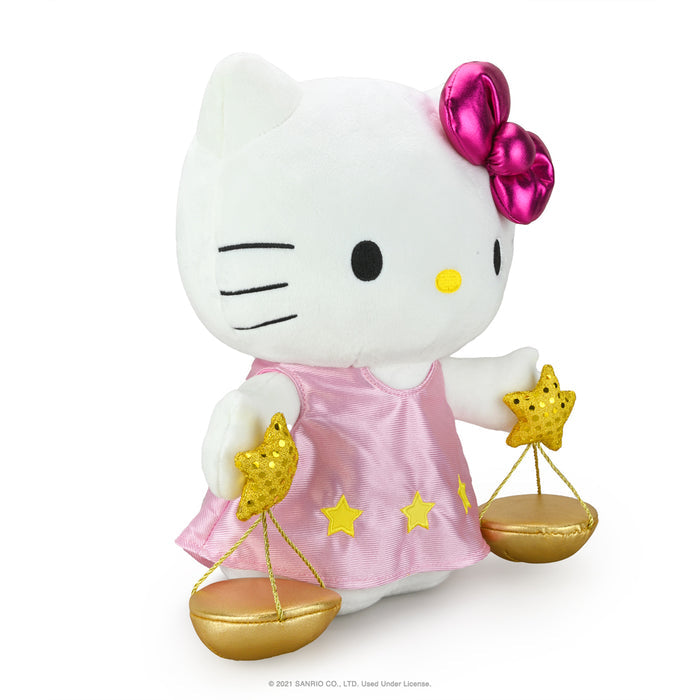 Sanrio Kidrobot Hello Kitty Zodiac Libra plush toy, soft medium-sized plush featuring Libra constellation details and Hello Kitty design.