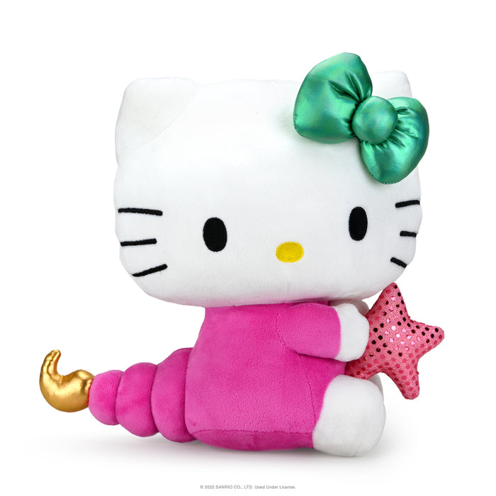 Sanrio Kidrobot Hello Kitty Scorpio Zodiac plush toy, medium-sized soft plush with detailed Scorpio design.