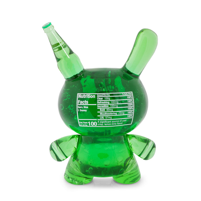 Limited edition 8-inch Kidrobot Sprite resin Dunny art figure, Coca-Cola branded collectible with intricate design details.