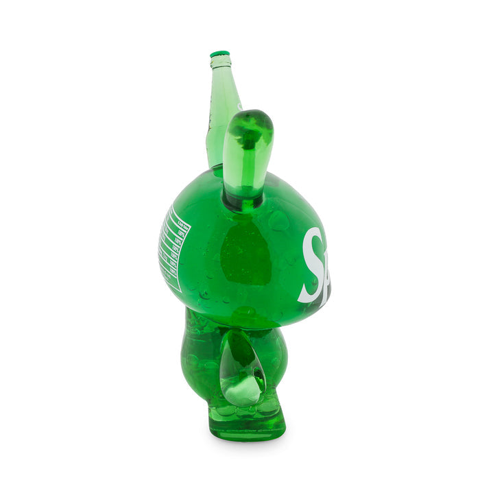 Limited edition Kidrobot Coca-Cola Sprite 8-inch resin Dunny art figure with vibrant design and detailed craftsmanship.
