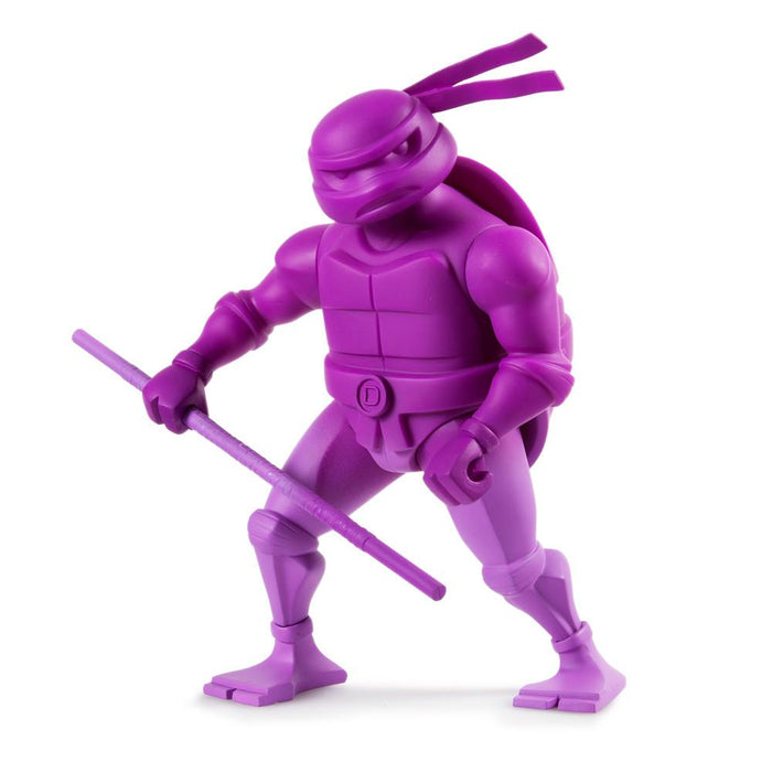 Teenage Mutant Ninja Turtles Kidrobot Donatello 8-inch medium art figure with detailed vinyl design, showcasing Donatello's purple mask and staff.