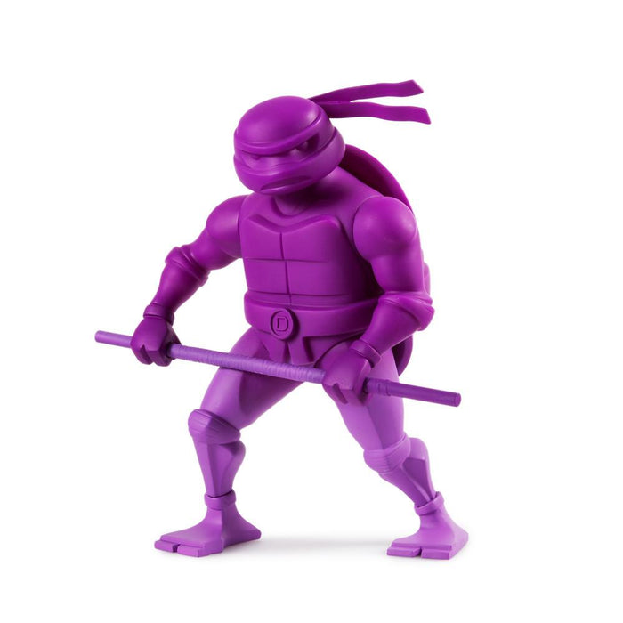 Teenage Mutant Ninja Turtles Kidrobot x Donatello 8-inch vinyl art figure, detailed collectible figurine with purple mask and staff.