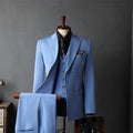 Korean Version Double Breasted Men's Three Piece Casual Suit - Rosymae