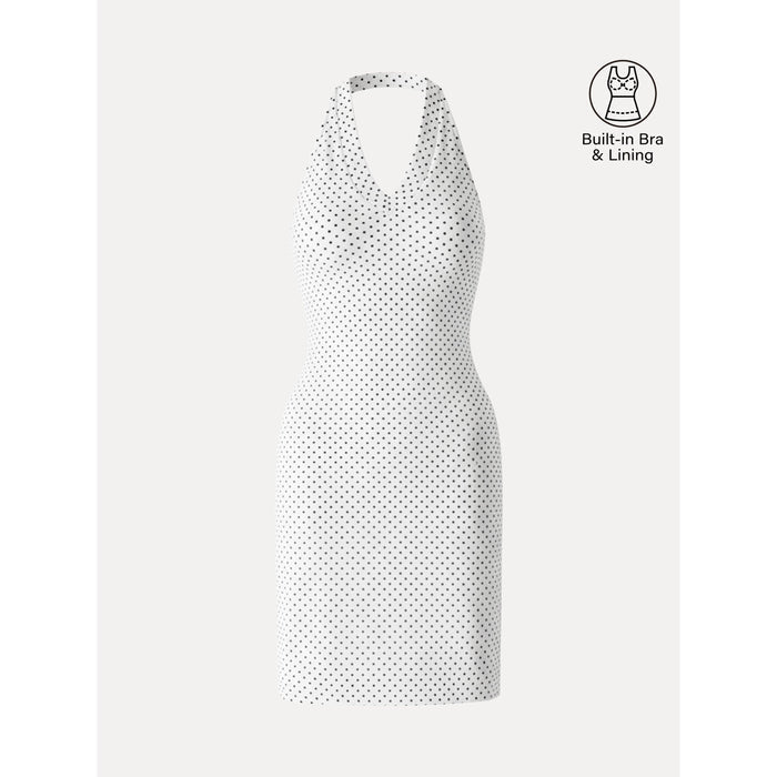 Bra Dresses / White/Black Polka Dot