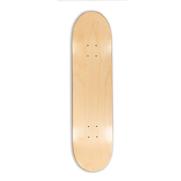 Limited edition Kidrobot Bomb skateboard deck with red artwork on wood, showcasing unique graphic design.