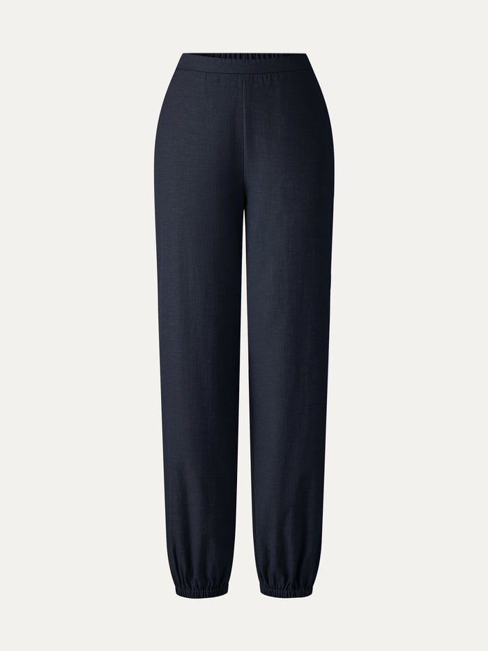 OGLmove Linen-like High-Rise Balloon Jogger Pants with Pockets