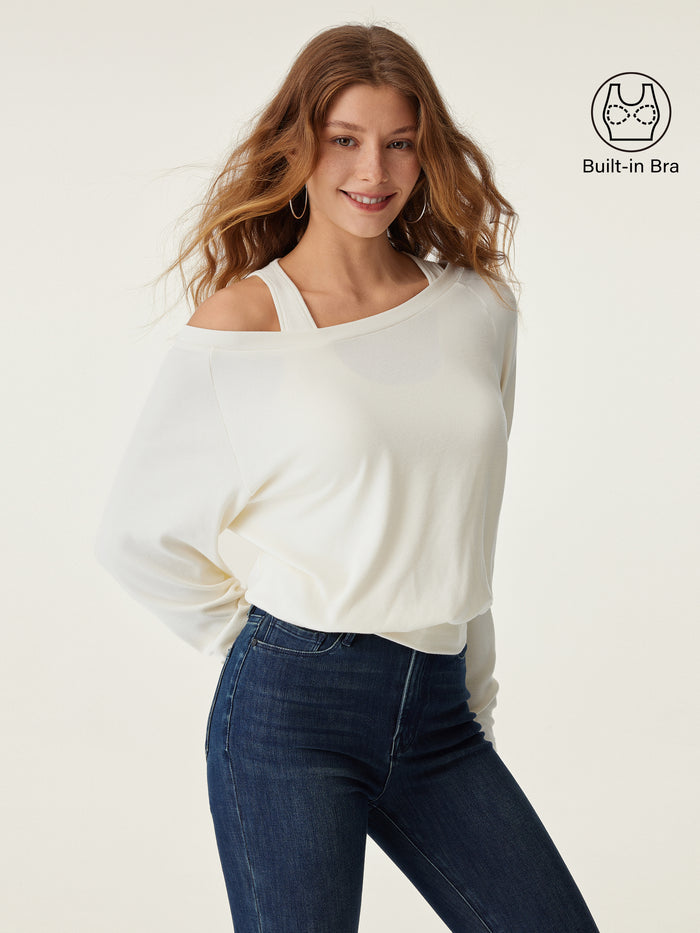 OGLmove LiteWarm Multi-Wear Layering Bra Top Off White XXS