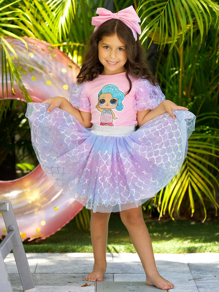 L.O.L. SURPRISE! Splash Queen Mermaid Tutu Skirt Set Mia Belle Girls