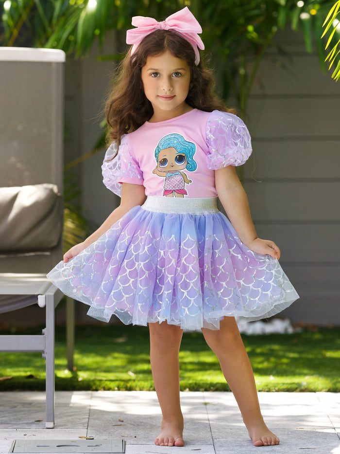 L.O.L. SURPRISE! Splash Queen Mermaid Tutu Skirt Set Mia Belle Girls