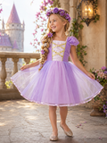 Long-Braid Tower Princess Tulle Costume Dress