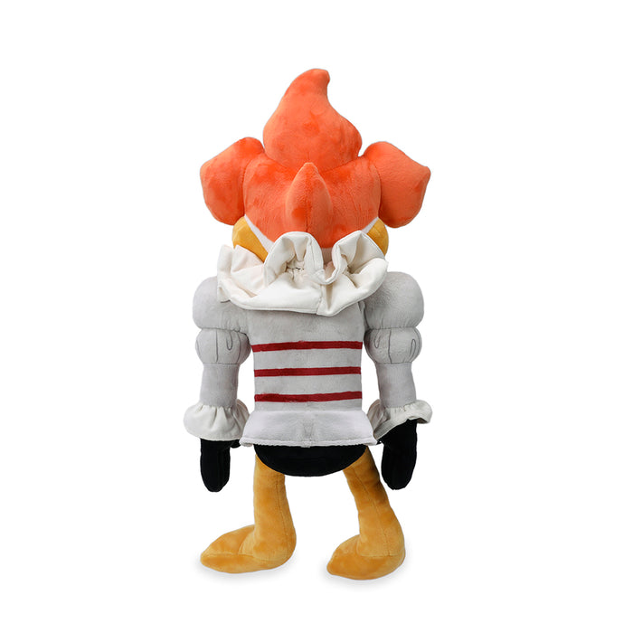 Looney Tunes Daffy Duck as Pennywise 13-inch plush toy with detailed costume and expressive face, soft and cuddly for fans.