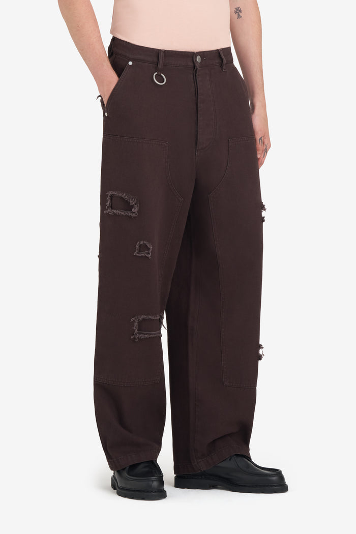 ETUDES STUDIO LOOSE CARPENTER PANT DARK BROWN 2