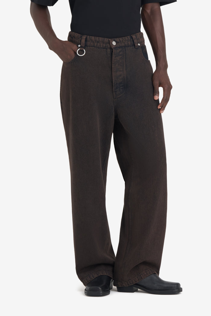 ETUDES STUDIO LOOSE JEANS PANT DARK BROWN 2
