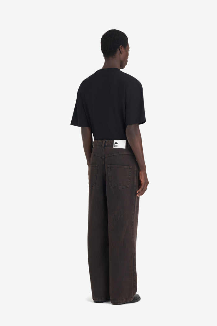 ETUDES STUDIO LOOSE JEANS PANT DARK BROWN 4