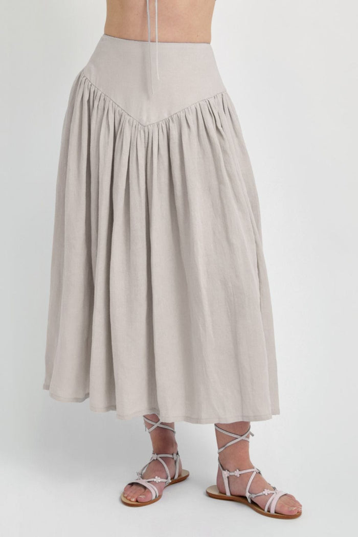 Eliza Faulkner Designs Inc. Skirts Lucille Skirt in Natural Linen
