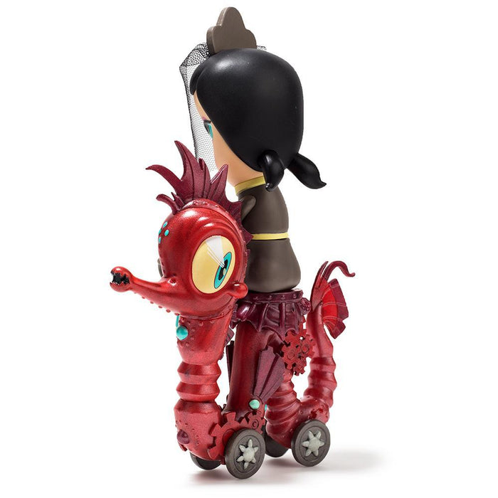 Lucy Curious Dark Harbor 7-inch vinyl art figure by Kathie Olivas, featuring detailed design and unique artistic expression.