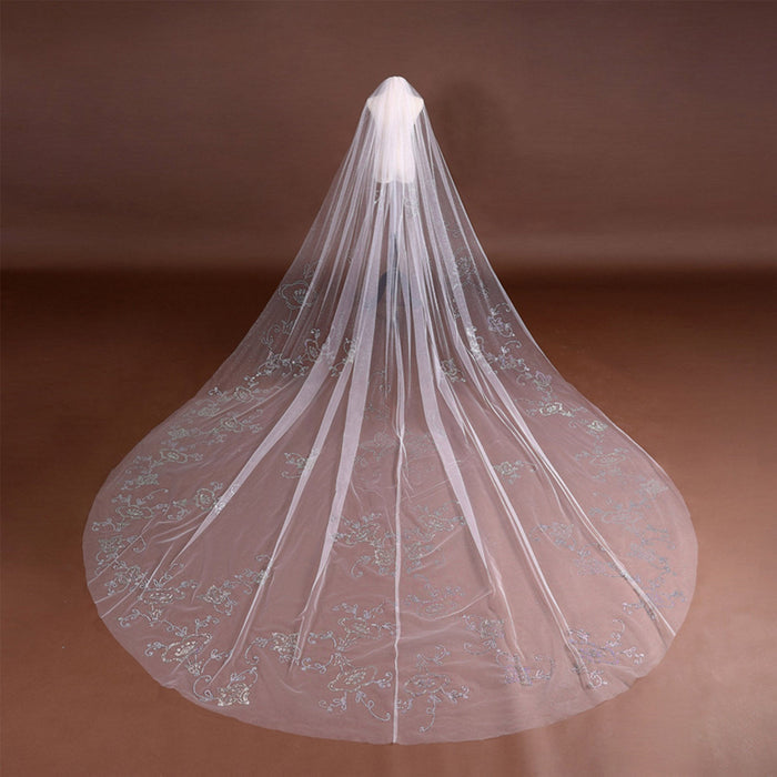 Bridal Wedding Long Head Veil - Rosymae