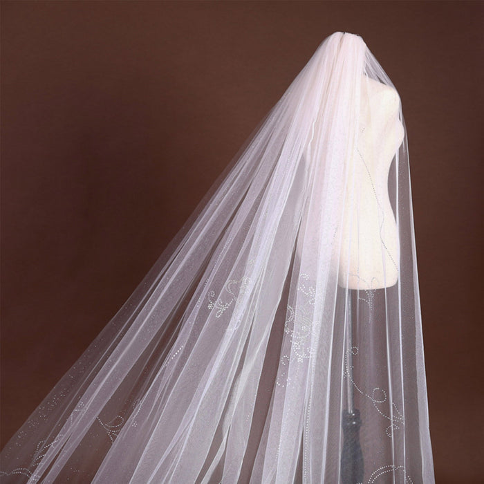 Bridal Wedding Long Head Veil - Rosymae