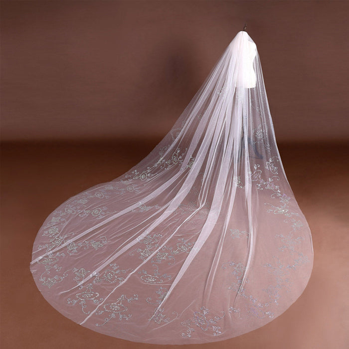 Bridal Wedding Long Head Veil - Rosymae